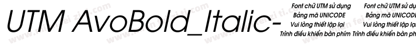 UTM AvoBold_Italic字体转换